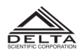 The image displays a logo with a triangular shape composed of three parallel lines extending to the right. Below the triangle, the word "DELTA" is written in bold, uppercase letters. The monochromatic design, featuring black and white colors, exudes a sleek, digital aesthetic.